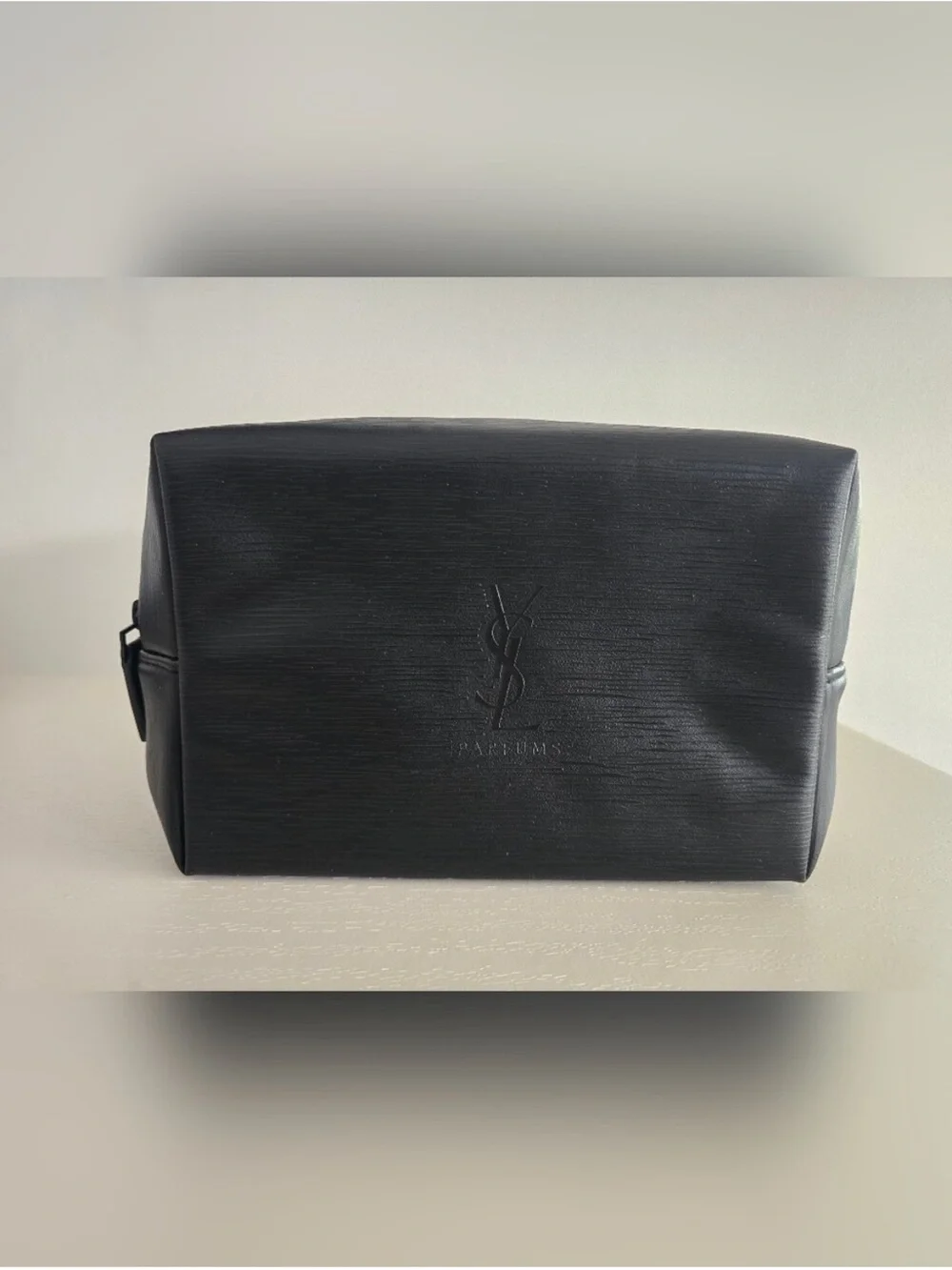 Yves Saint Laurent Black Textured Toiletry Case
